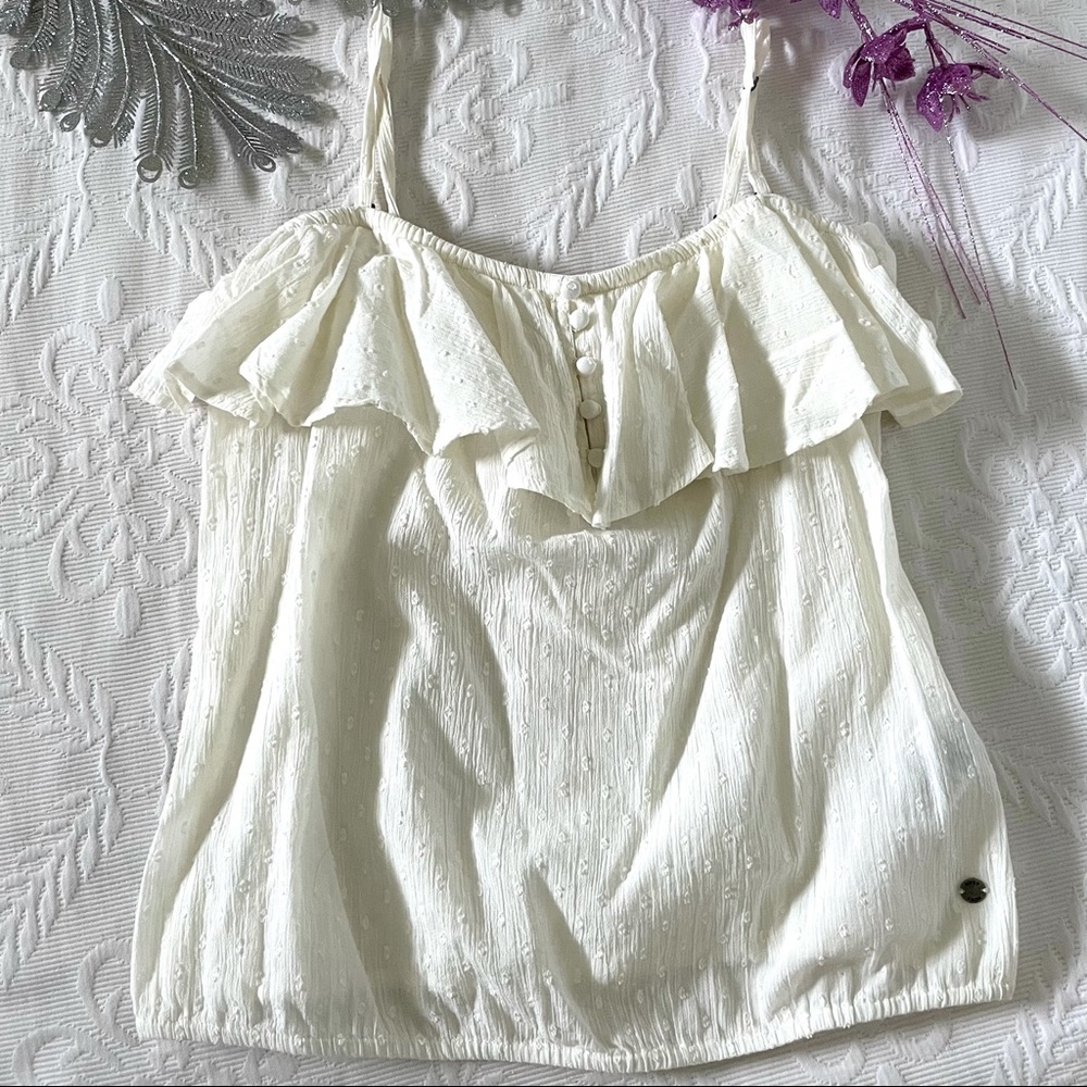 NEW roxy flounce tank top blouse